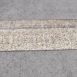 Antique Rugs, Rugs For Entry, 2.7x8.4 Ft Accent Beige Moroccan Rug, Turkish Vintage Handmade Bedroom Rug - thumbnail 3