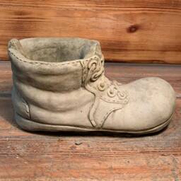 stone Garden Detailed Boot Planter Concrete Ornament - thumbnail 3