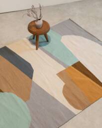 Color Block Area Kilim Rug - Flatwoven Handcrafted Trendy Rugs Fresh Colorful Living Room Decor 8x10 Aesthetic Low Pile Washable Carpet - thumbnail 1