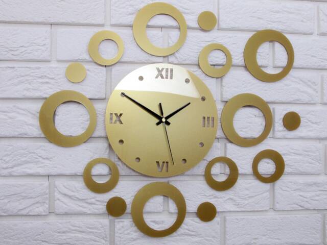 "Clock Rings Big 24 Colors Wall Clock 55cm X 47cm - 21, 65"" 18, 50" - image 1