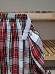 Dress Stewart Sink Skirt, Checkered For Bathroom, Utility Vanity Shelf Self Adhesive Skirt
