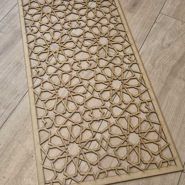 Geometric Arabic Radiator Cabinet Screen Laser-Cut Mdf Wall Art 0176 - image 1