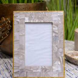 Iridescent Tile Photo Frame Pearlescent Resin, 4x6 Picture - thumbnail 2