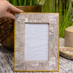 Iridescent Tile Photo Frame Pearlescent Resin, 4x6 Picture - thumbnail 3