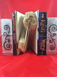 Origami Stephen King Fans Book Folding Pattern Diy Key 166 Folds With Free Heart - thumbnail 1