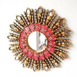 "Peruvian Mirrors ""Ojo Fuchsia 35cm" - thumbnail 1