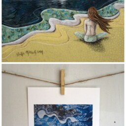 Beach Print, Shabby Chic, Gift For Her, Beach Decor, Wife Gift, Renewed Spirit, Meditate, Summer, Reproduction Shellieartist - thumbnail 2