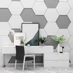 Honeycomb Decorative Wall Art, 30 Hexagons Per Pack, Hexagon Shape, Geometric Design - Skuhex30
