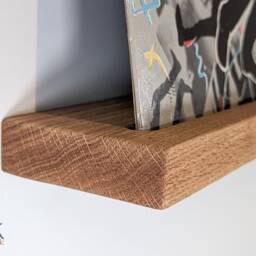 Vinyl Record Display Shelf in Oak - thumbnail 3