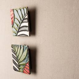 Tropics - One - Choose From Handmade Ceramic & Mosaic Tile Mounted Squares Wall Art Made To Order By Romy Clare - thumbnail 2