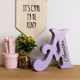 Custom Name Free Standing Letter Decor, Personalized Initial Engraving Name, Nursery Decor Baby Name Blocks - thumbnail 2
