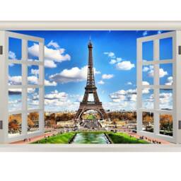Eiffel Tower Wall Stickers For Bedroom - Paris Window Decal - Vwaq Nwt8 - thumbnail 2