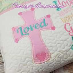 God Made You Perfect Bundle Storybook Pillow Designs - 5x7 Design Includes 2 Digital Designs Cross Applique Love More Than Words - thumbnail 3