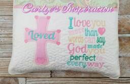 God Made You Perfect Bundle Storybook Pillow Designs - 5x7 Design Includes 2 Digital Designs Cross Applique Love More Than Words - thumbnail 1