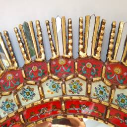 "Peruvian Mirrors ""Lima Fino 78 cm Red" - thumbnail 2