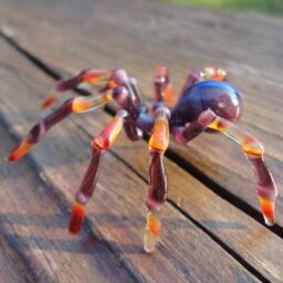 Spider Animals Glass, Art Blown Sculpture Made Of Blown Glass Figurine - thumbnail 2