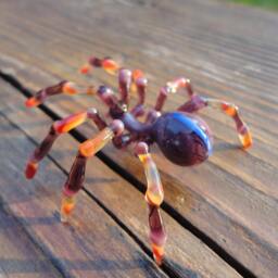 Spider Animals Glass, Art Blown Sculpture Made Of Blown Glass Figurine - thumbnail 3