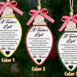 Handmade Christmas Teacher Ornament Poem Gift From Students - thumbnail 2