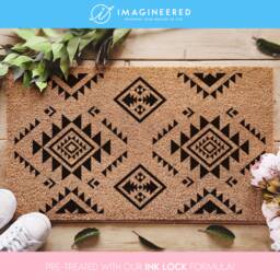 Boho Aztec Style Rug - Cute Western Doormat Home Decor Unique Doormat Gift - thumbnail 1