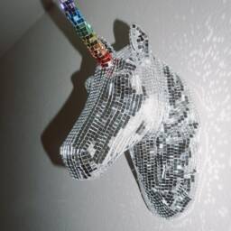 Pink Disco Unicorn Wall Art - Pony Club Decor - thumbnail 3