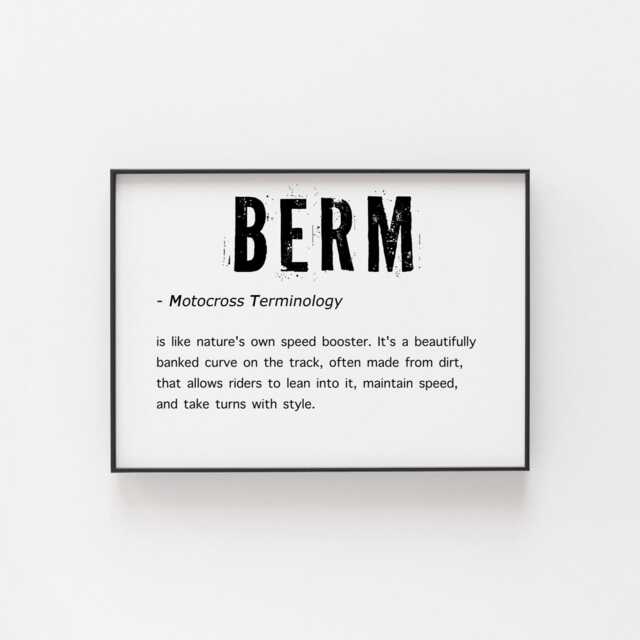Berm Motocross Wall Art, Ideal Gift For A Fan, Lovers Of Dirt Bike & Life, Rider Christmas Gift, Motox Art - image 1