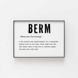 Berm Motocross Wall Art, Ideal Gift For A Fan, Lovers Of Dirt Bike & Life, Rider Christmas Gift, Motox Art - thumbnail 1