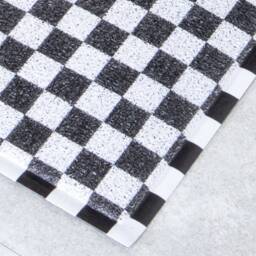 Checkerboard Indoor/Outdoor Doormat - Welcome Checkered Decorative Front Housewarming Gift 100% Recycled PVC - thumbnail 2