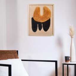 Framed Amulet Fiber Art, Tufted Textile Wall Decor, Contemporary Tapestry - thumbnail 3