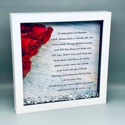 If Roses Grow in Heaven Framed Print Picture, Sympathy, Bereavement, Thinking Of You Gift - thumbnail 3