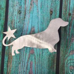 Dachshund, Weiner Dog, Dog Christmas Tree Topper, Holiday Decoration, Aluminum, Doggie Doxie - thumbnail 2
