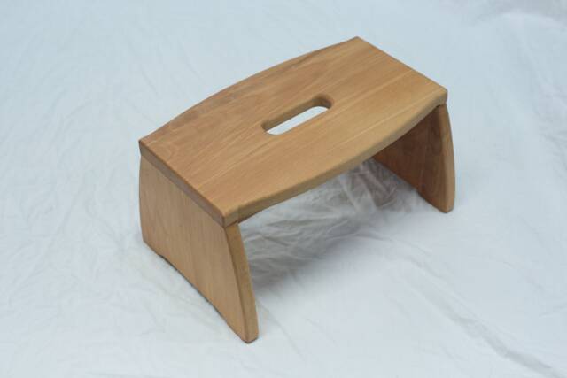 Stool Made Of Wood, Hardwood, Beech, Stable & Tip-Proof, Oiled New - image 1
