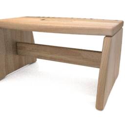 Stool Made Of Wood, Hardwood, Beech, Stable & Tip-Proof, Oiled New - thumbnail 4