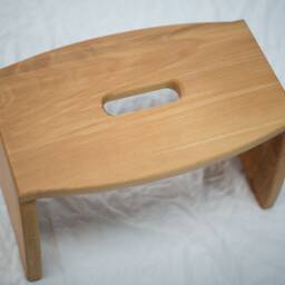 Stool Made Of Wood, Hardwood, Beech, Stable & Tip-Proof, Oiled New - thumbnail 3