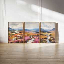 Set Of 3 Cairngorm National Park Posters, Scotland Prints, UK Scenic Wall Art, Cairngorms Decor, Nature Travel Gift, Mountain Landscape Art - thumbnail 4