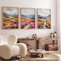 Set Of 3 Cairngorm National Park Posters, Scotland Prints, UK Scenic Wall Art, Cairngorms Decor, Nature Travel Gift, Mountain Landscape Art - thumbnail 2