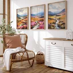 Set Of 3 Cairngorm National Park Posters, Scotland Prints, UK Scenic Wall Art, Cairngorms Decor, Nature Travel Gift, Mountain Landscape Art - thumbnail 3