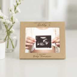 Dad To Be Photo Frame - Personalised Message From Bump, Daddy Pregnancy Gift - thumbnail 3