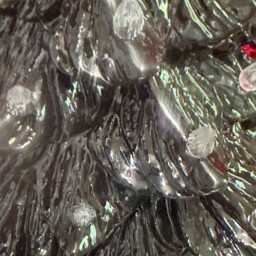 Handmade Glazed Black Ceramic Christmas Tree With Lights - Heirloom - thumbnail 4