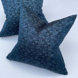 John Lewis & Partners Fabric Textured Navy, Pillow Sham , Cusion Cover Designer High Quality Handmade Made in UK Sofa Cushion Pillowcase - thumbnail 1