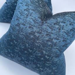 John Lewis & Partners Fabric Textured Navy, Pillow Sham , Cusion Cover Designer High Quality Handmade Made in UK Sofa Cushion Pillowcase - thumbnail 2