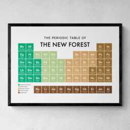 New Forest Periodic Table Print, Poster Wall Art, Tourism Gifts - thumbnail 1