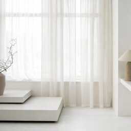 Rod Pocket Linen Curtain Panel, Sheer Window Curtains, Handmade Gauze Curtains - thumbnail 2