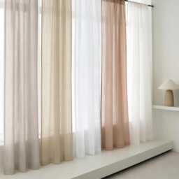 Rod Pocket Linen Curtain Panel, Sheer Window Curtains, Handmade Gauze Curtains