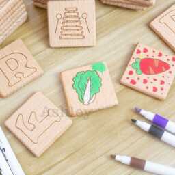 Wooden Graffiti Blocks, Perfect For Any Party, Children's Bedroom Decoration, Nursery Name Block Letters-Personalized Baby Blocks - thumbnail 2