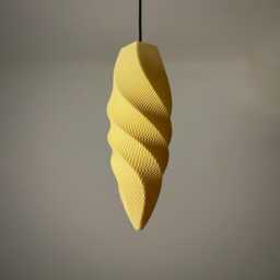 Florentina Pendant Lamp, Modern Ripple Mesh Contemporary 3D Printed Lighting - thumbnail 4