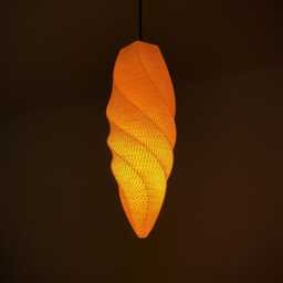 Florentina Pendant Lamp, Modern Ripple Mesh Contemporary 3D Printed Lighting - thumbnail 1
