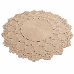 Large Round Jute Rug - Hand Crocheted Area Rug, 6 Ft Statement Handmade Natural Fiber, Custom Sizes - thumbnail 3