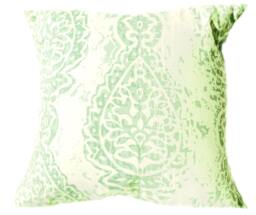Pillow Cover Custom Throw Accent Decor All Sizes - 16x16, 18x18 Sage White Taupe Green Mint Ecru Modern Geo Print - thumbnail 1