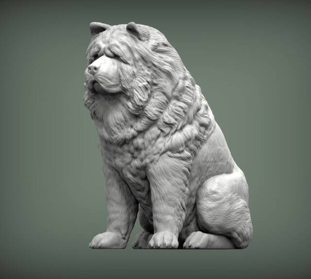 3D Printed Chow Figurine Home Decor, Dog Memorial Gift - image 1