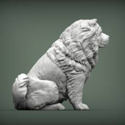 3D Printed Chow Figurine Home Decor, Dog Memorial Gift - thumbnail 3